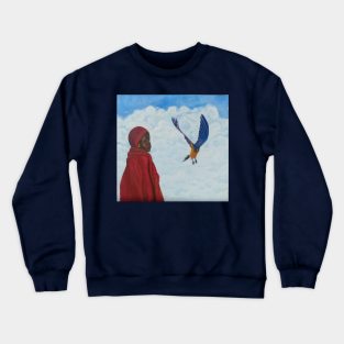 Niña con ave Crewneck Sweatshirt